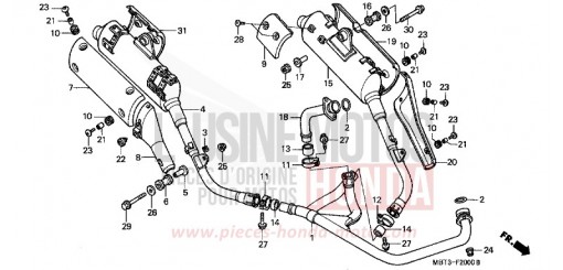 EXHAUST MUFFLER XL1000VY de 2000